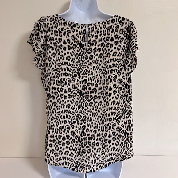 Womens PHILOSOPHY Leopard Print Short Sleeved Blouse Size Small - Picture 3 of 6